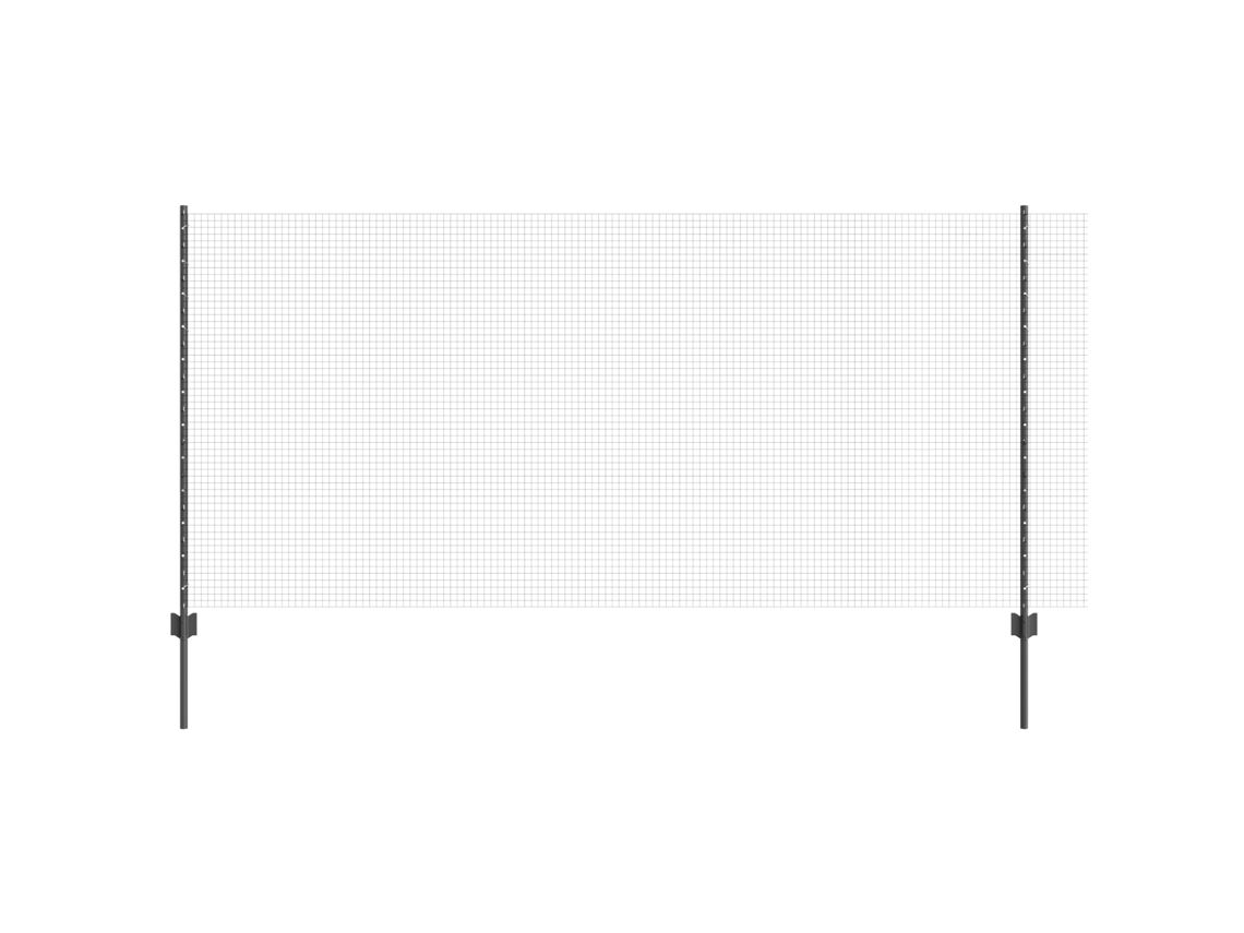 Conjunto 1 Cerca Externa Vidaxl Cinzento Aço (50 X 1,2 M)