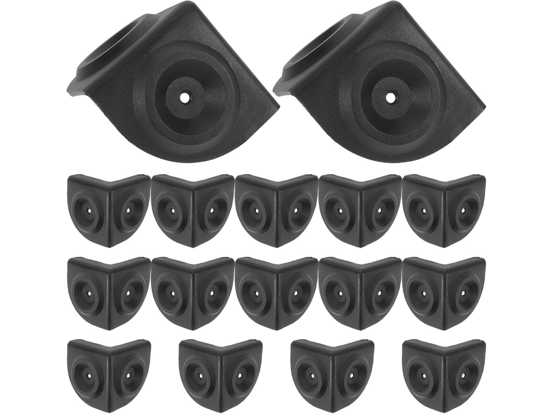 Conjunto De 16 Protetores De Canto De Plástico Preto Para Alto-falantes - Proteção Multifuncional