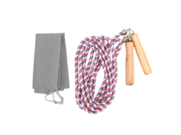 Rebe-corda De Salto Longo Para Crianças E Adultos Corda De Skipping Multijogador Com Cabo De Madeira 10m/32.8ft Para Esportes Ao Ar Livre Festa Escola