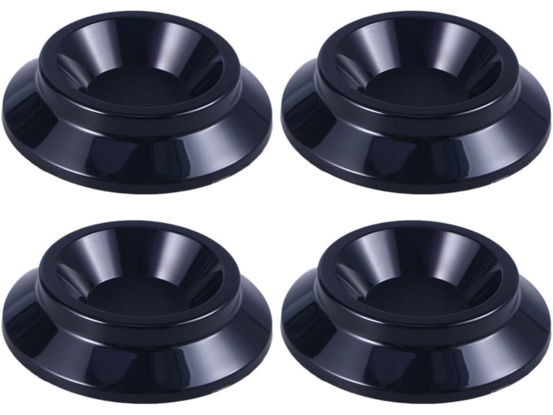 Toyvian 4-tapetes De Plástico Antiderrapantes Para Rodízios Piano Vertical, Pretos, Design Elegante Que Protege Contra