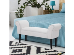 Banqueta HOMCOM Madeira Branco (102x31x51cm)