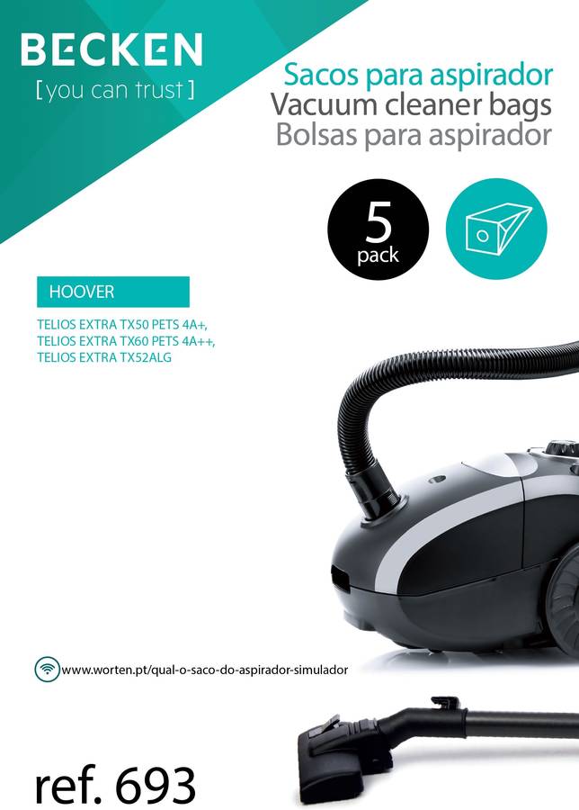 Saco de Aspirador BECKEN SACOS DE ASPIRADOR BECKEN (5 unidades)