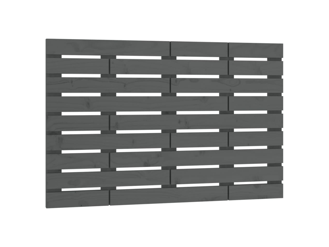 Cabeceira de Parede Madeira de Pinho Maciça Cinza MAISON EXCLUSIVE (96x3x63 cm)