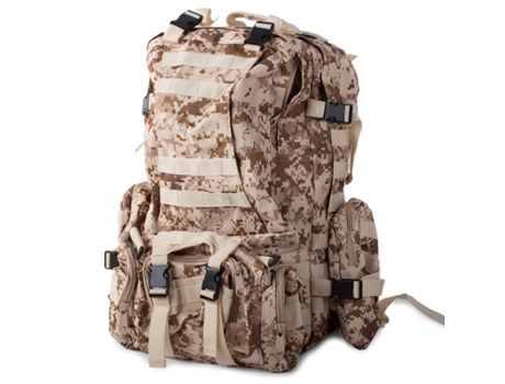KREMTIK Mochila Tática Militar Survival 45L Camuflagem Árida + Pacote Individual Portátil 3,5L Fanny