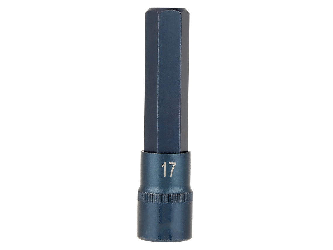 Adaptador de soquete hexágono para parafusadeira elétrica 1/2" 100mm H17 aço S2 S/MARCA