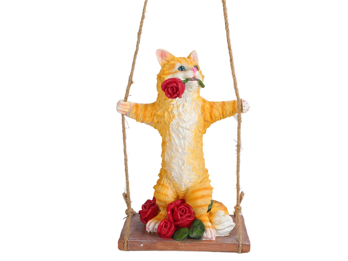Estátua de Gato em Resina, Modelo Animal, Decoração Jardim Externo | CHABERLU