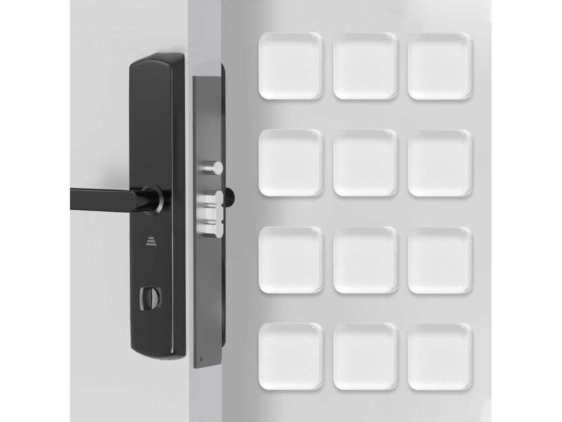 12 Protetores Parede Silicone Transparentes 4cm Autoadesivos ZYBLSSBB