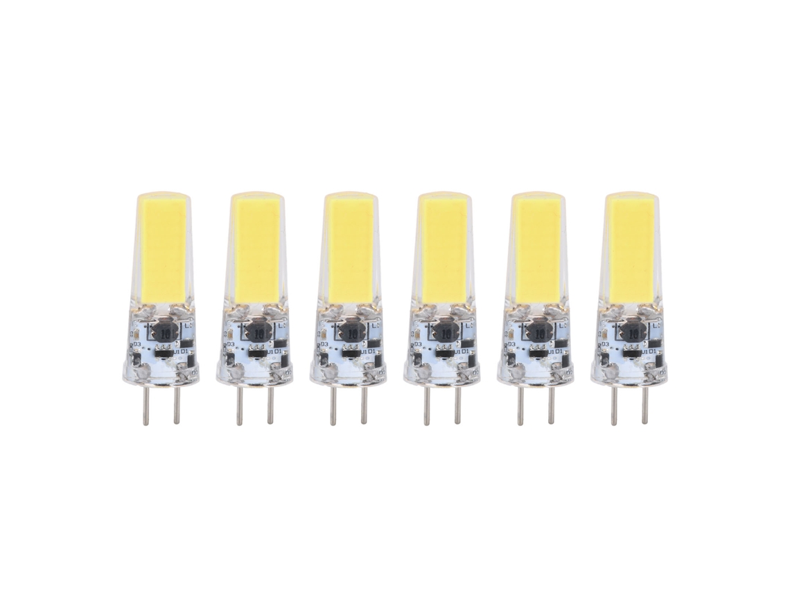 Lâmpada De Teto De Silicone Gy6.35 5w Cob 500lm Para Sala De Estar, 6 Peças, Branco Frio Brilvibera