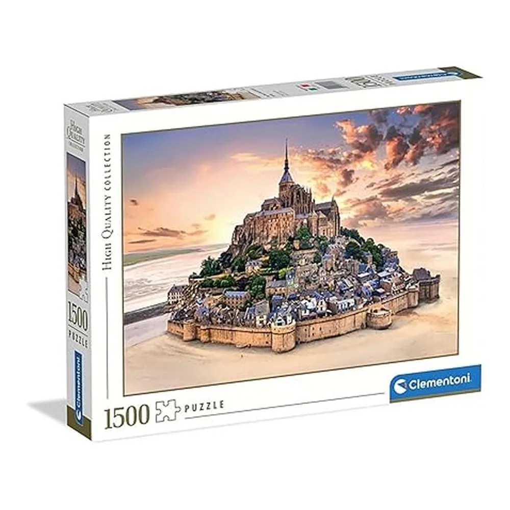 Coleção Clementoni O Quebra-Cabeça Mont Saint Michel Rising 1500 Peças 31727.1 Clementonip25