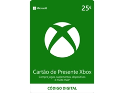 Cartão Presente Xbox Live 25 Euros (Formato Digital)