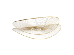 Luminária de Teto em Bambu Natural, 100x100x25cm ALEXANDRA HOUSE LIVING