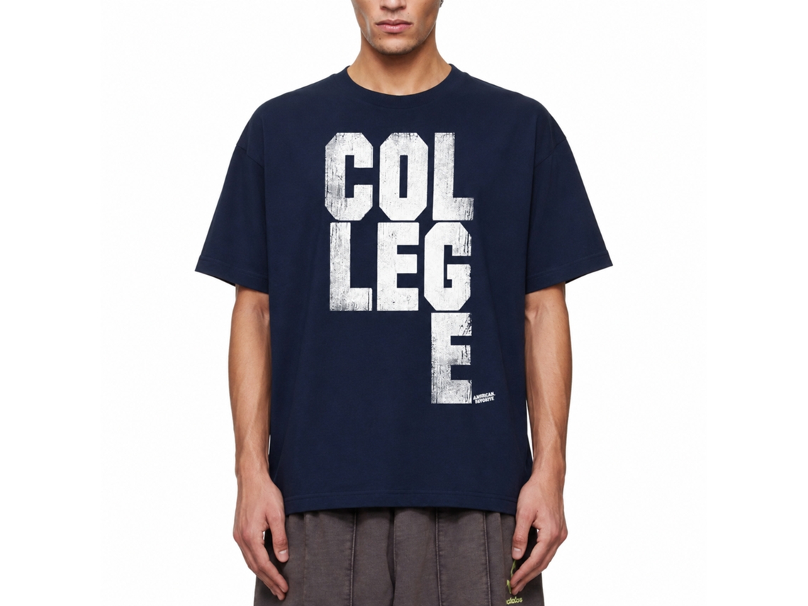 Rockinstone Animal House Movie College Scrabble Navy Adult T-shirt Size:s