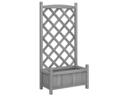 Planter, Planters Vidaxl Cinzeto Madeira (55 X 29.5 X 110 Cm)