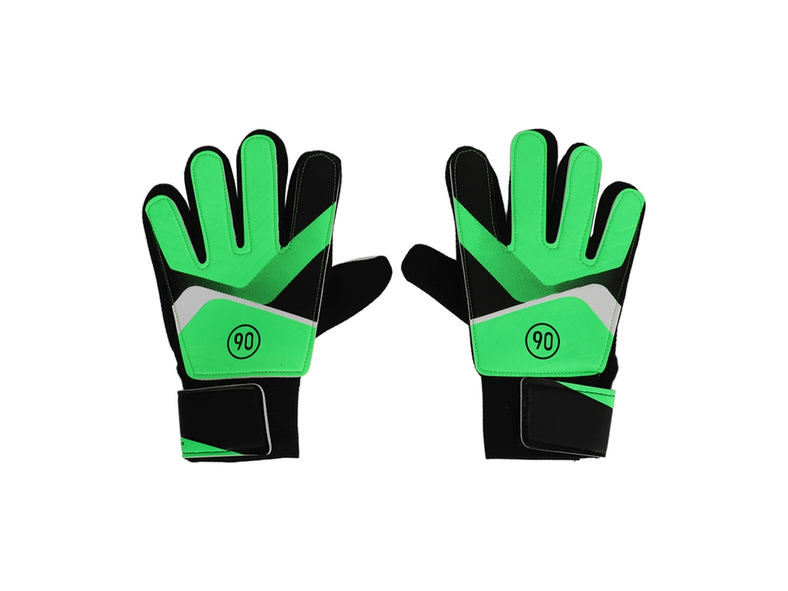 Luvas de Goleiro Infantil Anti Derrapante para Futebol com Design Ergonômico e Material Durável 16 17cm Verde