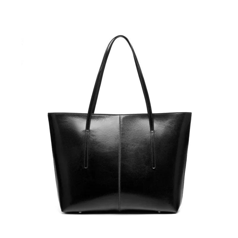 (3031-preto) Bolsa De Luxo De Grande Capacidade Com Design Exclusivo Em Couro De Duas Peças.