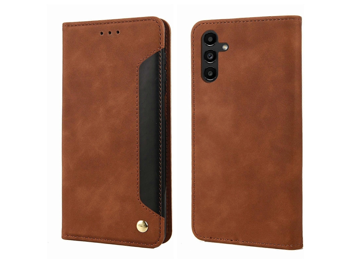 Capa De Celular Em Couro Sintético Com Toque Aveludado Para Samsung Galaxy A16 / A26 5g