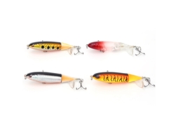 Lure (floating Pencil, Propeller Tractor) Hard Bait 13g/10cm Aojin Blood Groove Hook Fishing Lure 4-pack