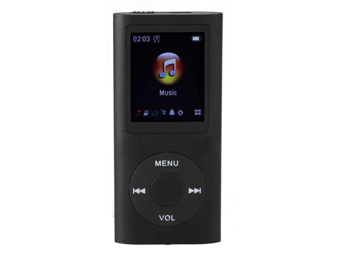 MP3 player portátil com tela de 1.8 polegadas e suporte a Bluetooth EOOCOO