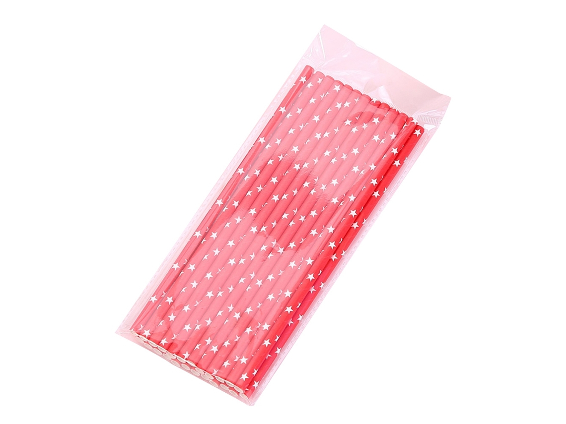 Canudos de Papel Descartáveis LAXISCREED 25pcs Estrela