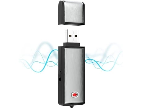 Gravador de voz de 16 GB, gravador de áudio digital com capacidade de gravação de 750 horas, redução de ruído. Bonaever