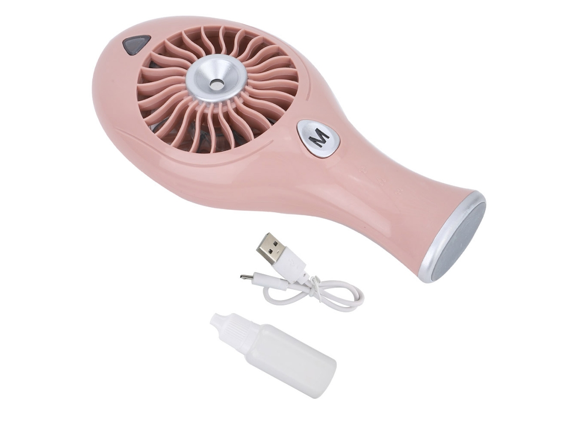 Ventilador Portátil Com Névoa E Spray Laxiscreed, Arrefecimento Eficiente, Modelo Rosa Para Uso Ao Ar Livre