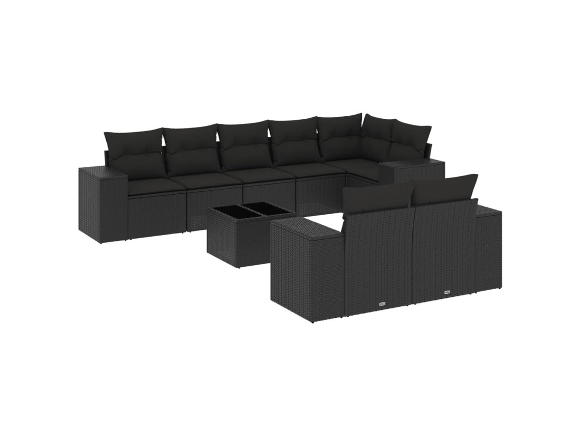 Garden Sofa Set, Garden Sofa Sets Vidaxl Preto Rattan / Vime (n/a)