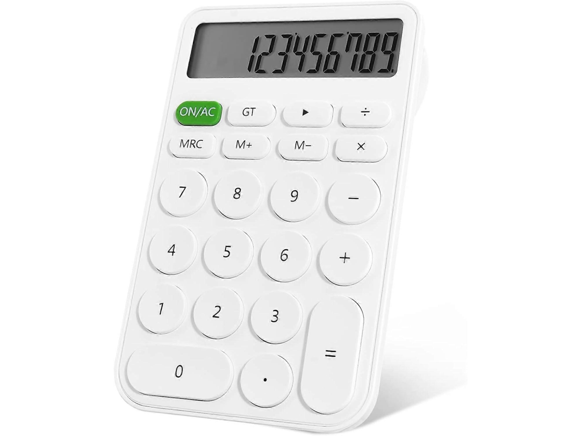 Calculadora de Mesa para Estudantes, Calculadora de Bolso Básica com Visor Lcd de 12 Dígitos para Escola, Escritório e Casa, Branca BRILVIBERA
