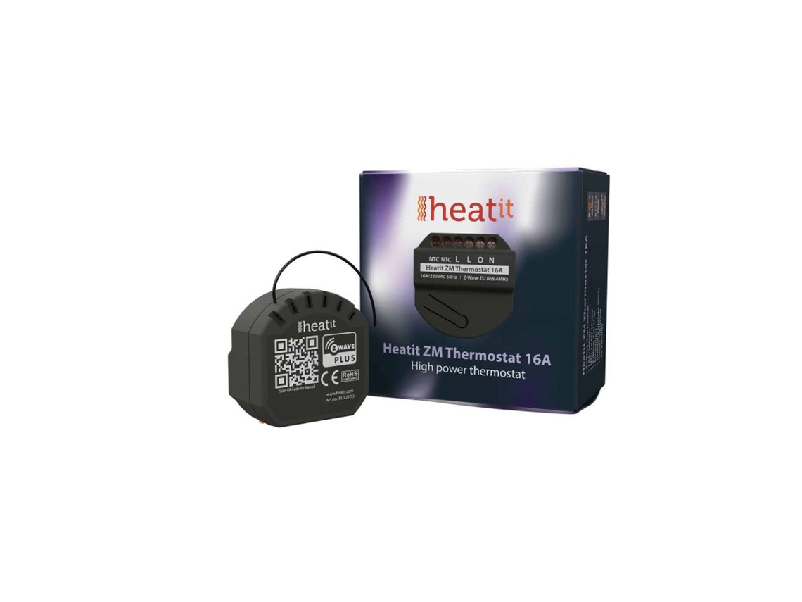 Módulo Comutador Z-Wave+ 700 Zm Relé Simples Heatit4512671 HEATIT CONTROLS