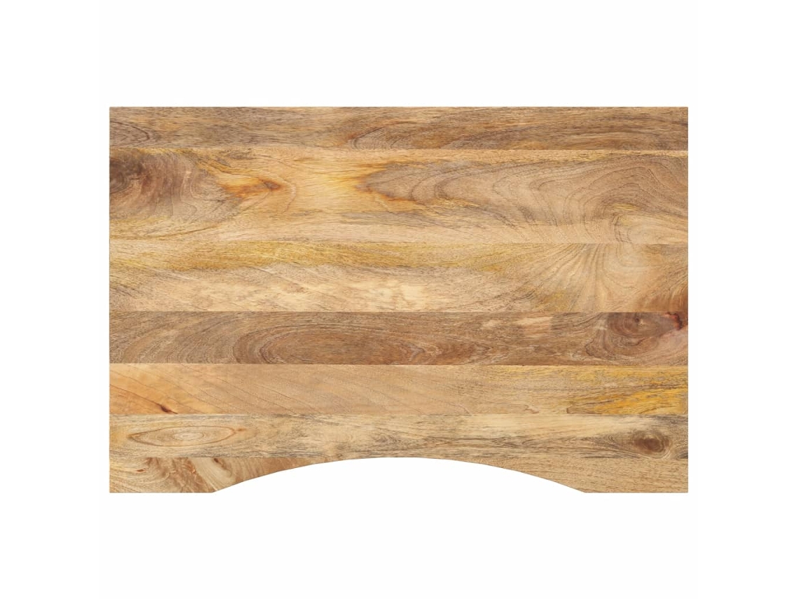 Vidaxl Tampo De Mesa Com Curva 80x50x2,5 Cm Mangueira Áspera Maciça