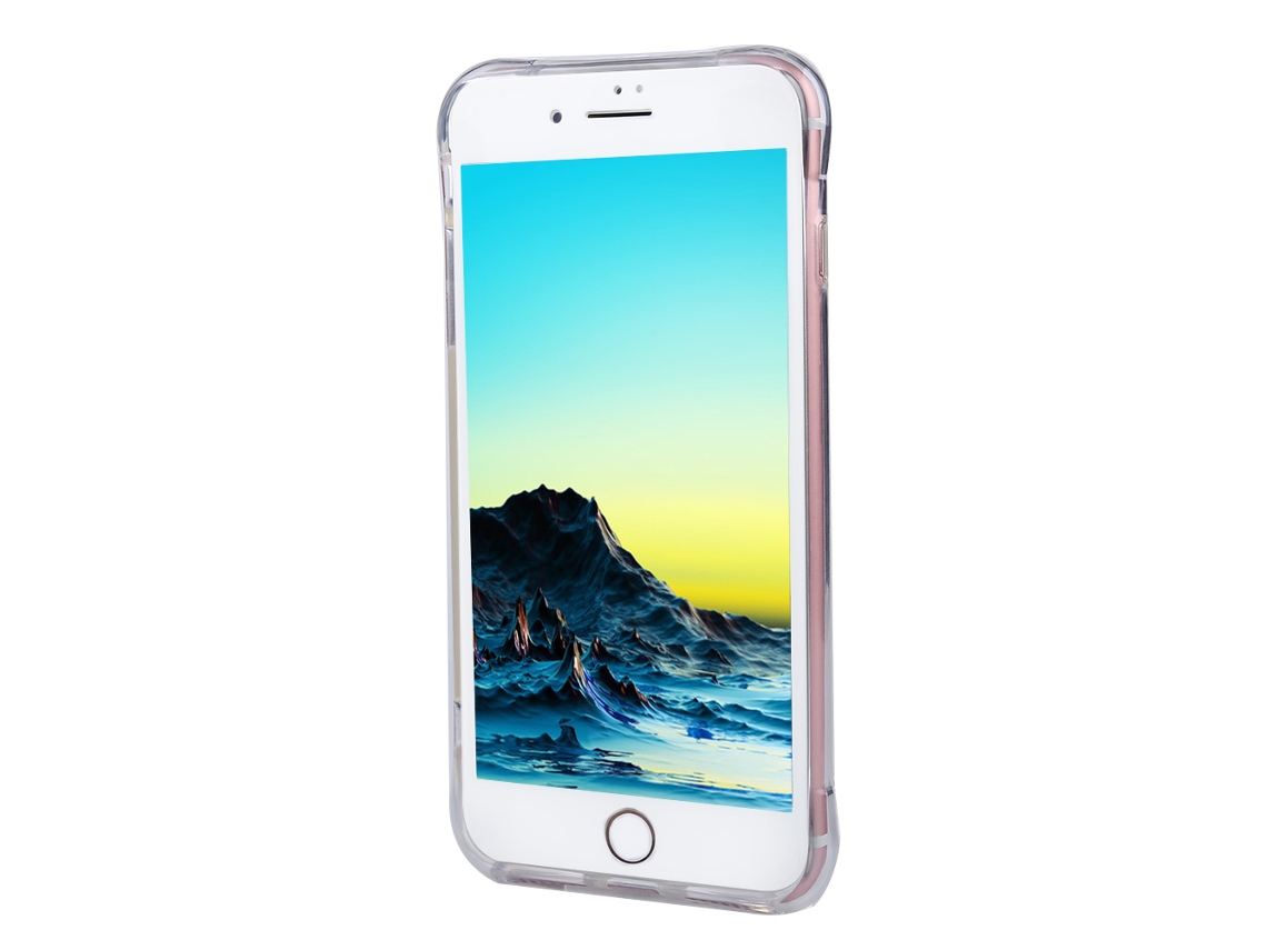 Capa transparente para iPhone 7 Plus com proteção de chamada e 360 graus