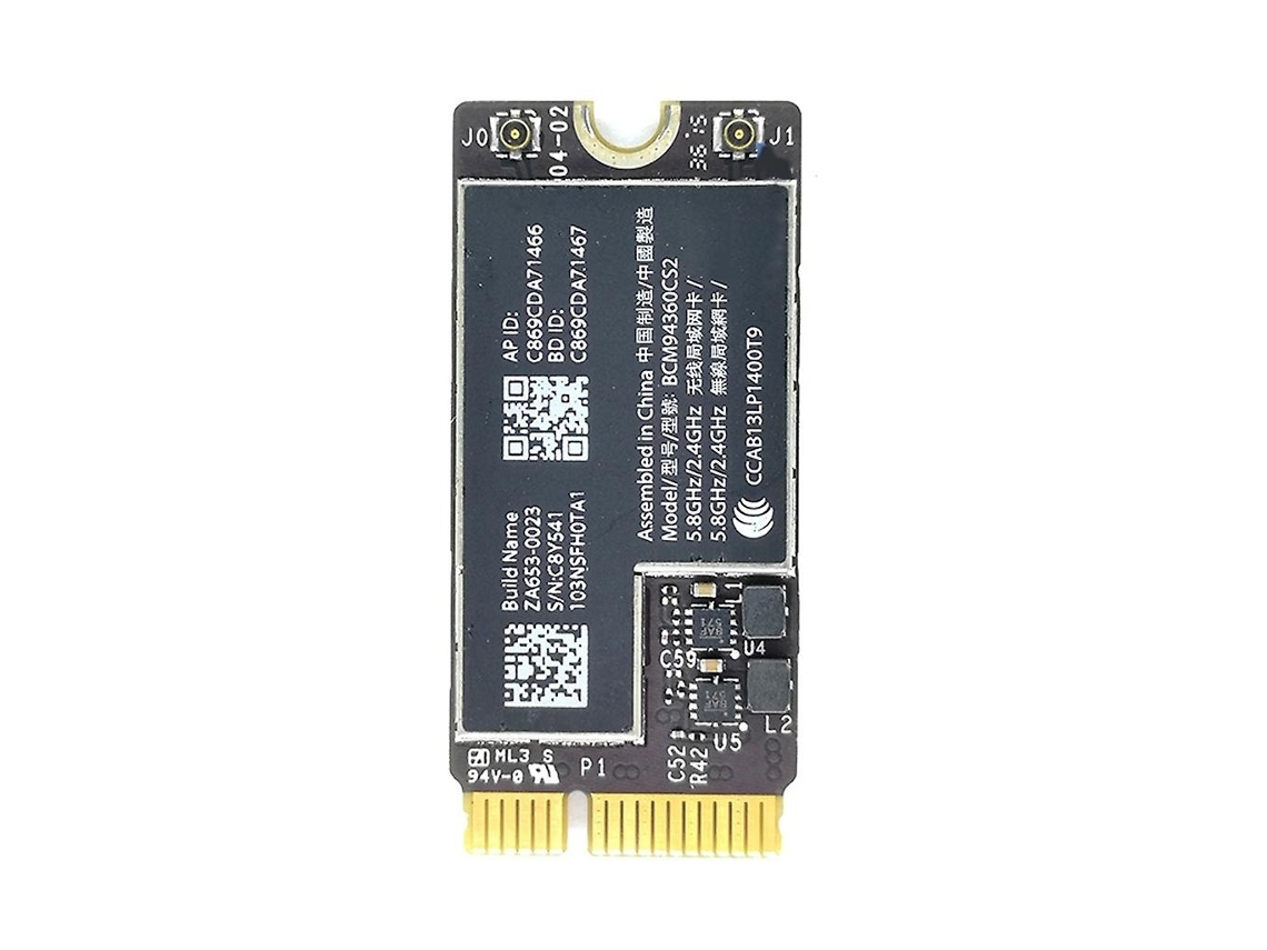 Lurelia Placa Wi-fi Bcm94360cs2 A1466 Wi-fi 5 300 Mbps 867 Mbps Dual Band 2,4/5 Ghz Bluetooth 4.0