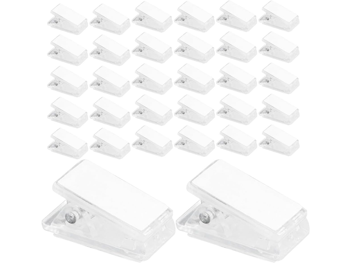 Conjunto De 120-clips Parede Autoadesivos Dupla Face, Design Compacto E Fixação Firme, Mini Clips De Plástico Com Mola