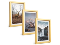 Composição De Quadros Paisagens Selvagens De Montanha Espelharte (3 Peças 20x30 Cm)