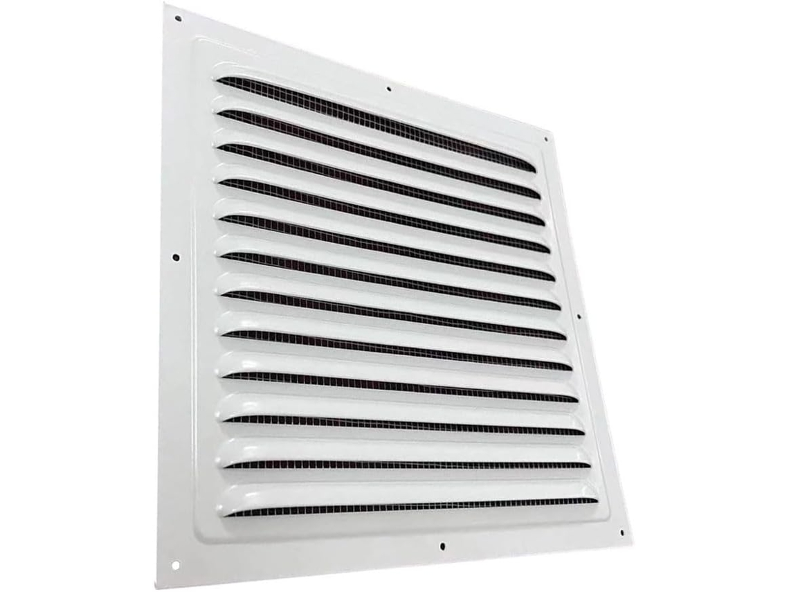 Tampa De Ventilação Plana E Quadrada Para Beiral Com Tela Mosquiteira –