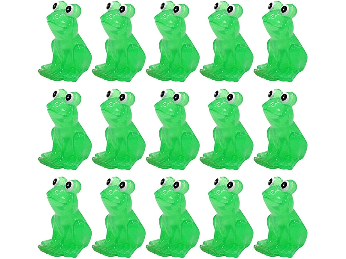 Mini Decorações Genérica Kit de 15 Sapinhos Fosforescentes para Mesa, Estante, Decoração Externa, Jardim CHABERLU