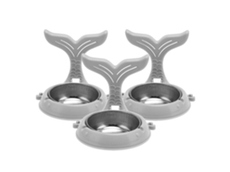 3 Piezas Suporte Para Secador De Cabelo Adesivo Banheiro Sem Furo Prateleira Impermeável Organizador Com Gancho Forma Baleia