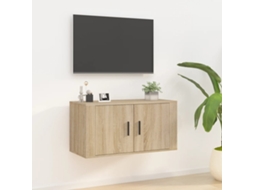 Vidaxl Móvel De Tv De Parede 80x34,5x40 Cm Castanho Sonoma