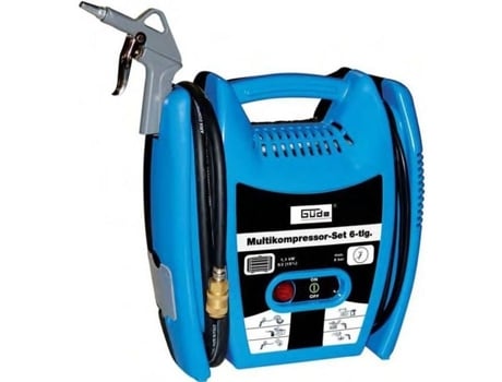 Compressor Güde Kit Compressor Multifuncional Portátil 6 Peças Sem Óleo