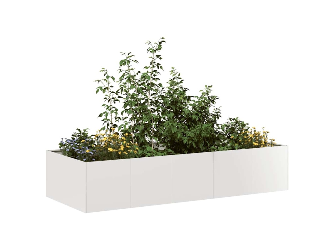 Vidaxl Vaso/floreira 200x80x40 Cm Aço Inoxidável