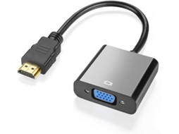 Cabo Adaptador Extensor Hdmi Macho para Vga Fêmea com Conectores Banhados a Ouro, Compatível Pc, Computador Desktop, Laptop, Monitor, Hdtv e AQUAFORGE