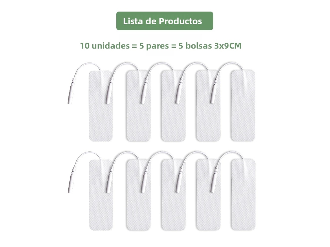 Almofadas de Eletrodo com Gel Condutor, Adequadas para Uso em Massageadores de Pulso e Acupuntura. MDUG (10 Unidades)