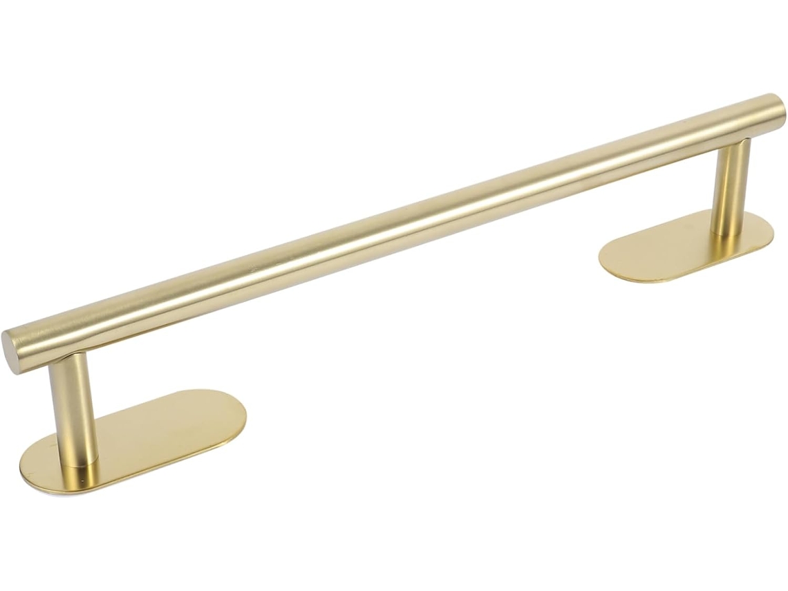 Suporte De Toalhas Em Aço Inoxidável 304com Barra 40cm E Acabamento Dourado Escovado Para Banheiro