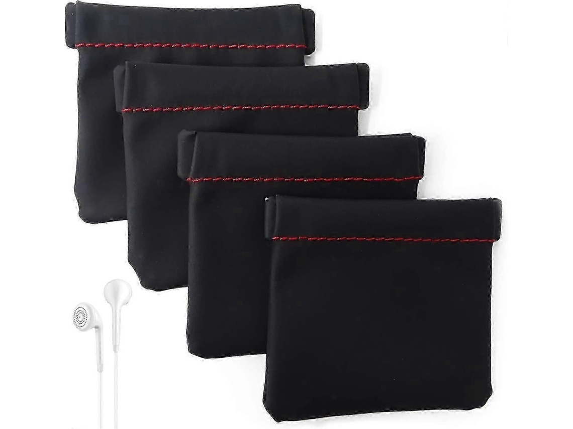 Peças De Estojo De Couro Pu Para Fone De Ouvido, Bolsa Para Armazenamento De Fone De Ouvido Com Fecho De Pressão Brilvibera