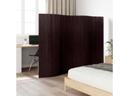 Vidaxl Biombo/divisória De Sala Largura 250 Cm Altura 165 Cm Bambu Castanho Escuro