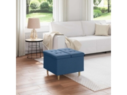 Vidaxl Otoman Com Armazenamento Azul 60 X 60 X 45 Cm Tecido