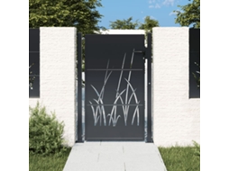 Portã£o De Jardim 105x130 Cm Aã§o Design Erva Antracite DKD HOME DECOR