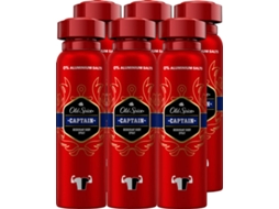 Pack de 6 Desodorizantes OLD SPICE Spray Captain (150 ml)