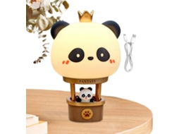 Luminária de dormir em formato de panda, com 3 níveis de intensidade ajustável.
