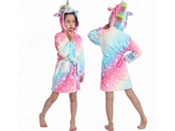 Roupão de Banho Infantil de Unicórnio para Meninas 120/130cm HENTEN HOME
