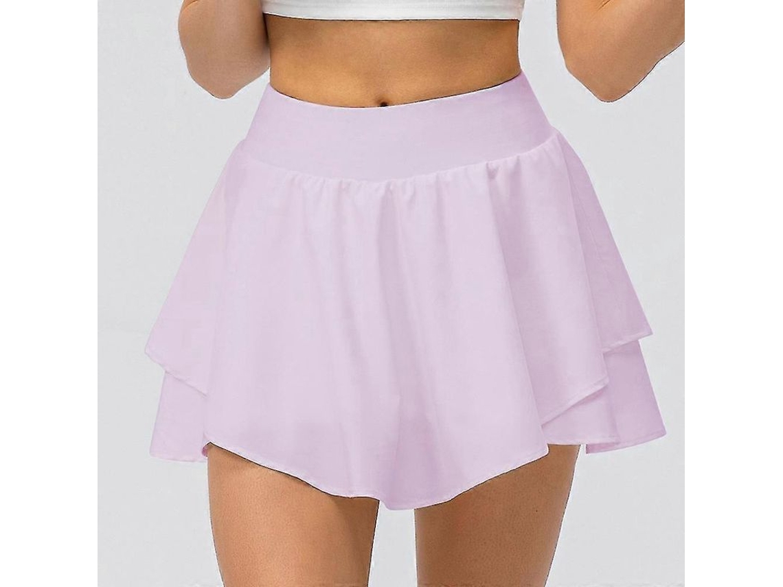 Falda Deportiva Plisada Lulu de Alto Talle com Bolsillo para Tênis e Corrida, para Mulher | S/MARCA